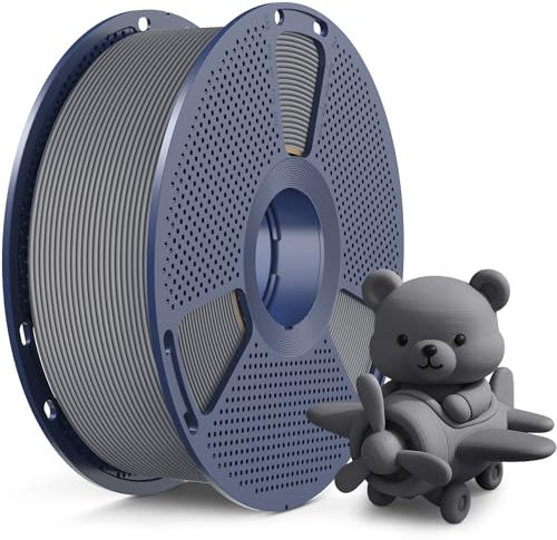 SUNLU High Speed Matte PLA Filament, Glattes mattes PLA 3D Druckerfilament, 600mm/s schneller 3D Druck trifft auf Robustheit, 1KG Spule, matte pla Grau