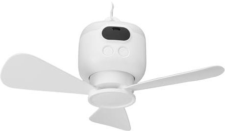 Qcwwy Ventilateur de Camping Portable, Petit Ventilateur de Plafond Portable Rechargeable 8000mAh Batterie les Lames Détachables Télécommande 3 Vitesses Ventilateur de Tente Portable