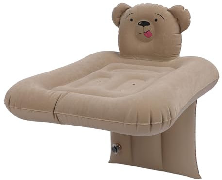 Aufblasbare Matratze für Kinder im Auto, Universal Reisebett für Kinder, Aufblasbare Fußstütze für Kleinkind im Flugzeug mit Sicherheitsgürtel und Doppelinflationsventil für Auto Tragbare