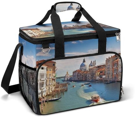 Große Kapazität Oxford Tuch Grand C in Italien gedruckt Camping Eisbeutel Outdoor Tragbare Isolierung und Kühltasche Geeignet für Outdoor Camping und Picknick