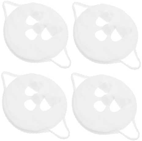 ULTECHNOVO 4pièces Masque-serviette Visage Chaud-froid Réutilisable Lot pour Soin Visage Nettoyage Bains Vapeur Femme Fille