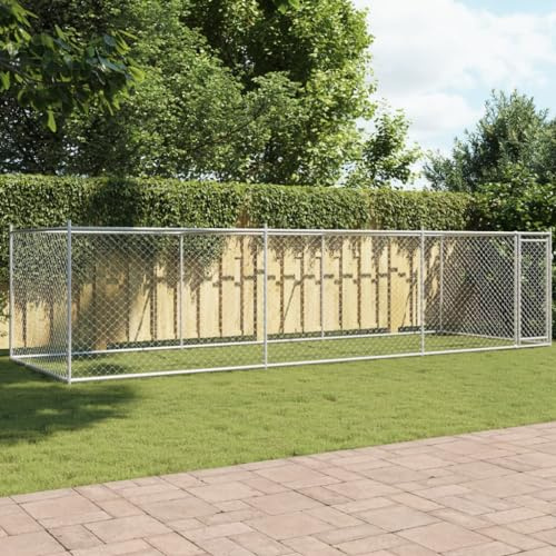 Amorsee Freilaufgehege Hühner 6 x 2 x 1.5 mHühnerstall Verzinkter Stahl Hühnergehege Freilauf Groß mit 1 Türen Tür für hühnerkäfig Hühnerkäfig Vogelkäfig
