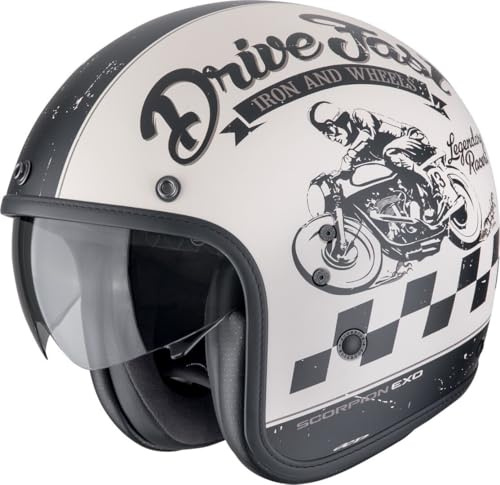 SCORPION BELFAST EVO DRIVE FAST Matt Creams-Black XS
