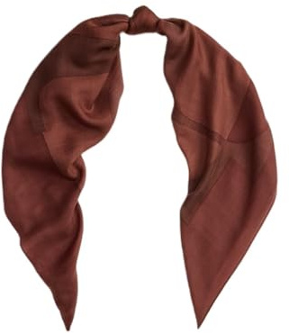 LAUREN BY RALPH LAUREN Quadratischer Schal aus Wolle und Seide Jacquard mit Logo