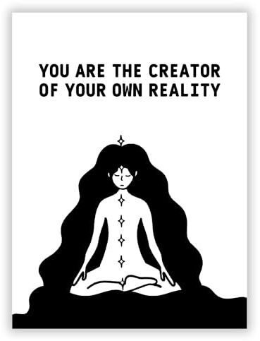 Druck-Palast You Are The Creator Of Your Own Reality Poster - 30x40cm - Kunstdruck - Wohnzimmer Schlafzimmer - Minimalistisch Spirituell Inspirierend - Hochwertiger Druck - Wanddeko ohne Rahmen für