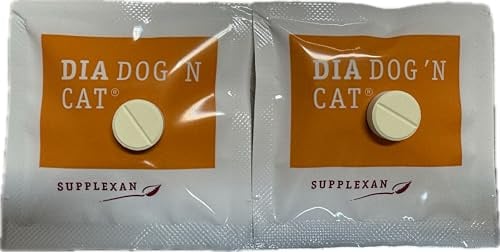 Herbagarten Wurmmittel-Set: Wurmkur Hund, Hilfe bei Entwurmung 2 Tabletten + 2 x Dia DOG'N CAT Hunde, diätetisches Mittel bei Durchfall