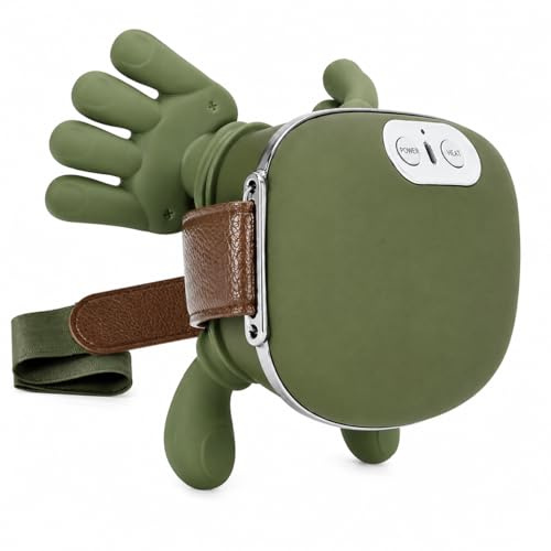 Massaggiatore Cervicale e Spalle con Calore, Massaggio Shiatsu 4D con Manine Simulate, Massaggiatore Collo e Schiena Senza Fili Ricaricabile, Design Ergonomico per Relax Muscolare e Benessere