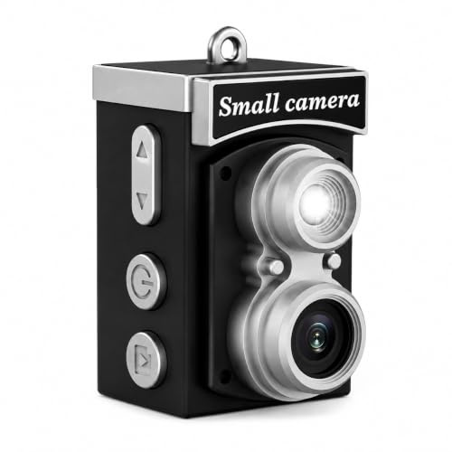 MONTY SOUL Mini Camera Digitale Retrò, Foto 8MP e Video Full HD 1080P, Grandangolo 120°, Filtri Creativi, Supporto Scheda MicroSD fino a 128GB, Design Tascabile Vintage