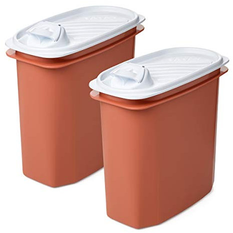 TATAY Lote de 2 Tapers Vertedores Multiusos de 2 Litros de Capacidad (Blanco y Naranja)