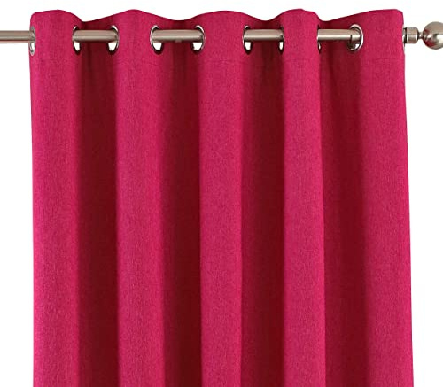 Riva Home Guaranteed Blackout Thermal Eclipse Eyelet Curtains, Pink, 90 x 54 (229 x 137 cm)