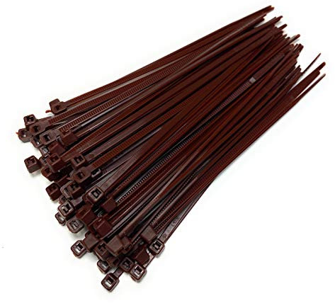 Lot de 100 colliers de serrage marron 2,5 mm x 100 mm