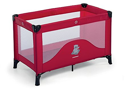 Foppapedretti Teddytour Reisebett, mit Schutzhülle, blau, 127 x 67 x 78 cm, 8,64 kg, rot
