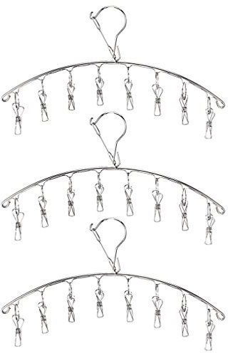 Pack de 3 perchas para secadora de calcetines con 10 toallas de secado de clavijas, pañales, ropa de bebé, ropa interior, guantes, sujetadores delicados