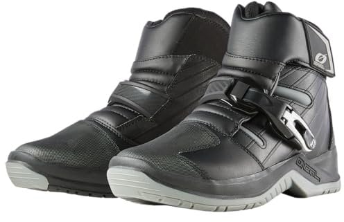 O'NEAL Boots RMX Shorty Motorradstiefel I Enduro Motorrad I Motorradschuhe Herren & Damen I Anti-Rutsch-Sohle I Verstärkter Zehen- und Fersenbereich | Schwarz | Größe 46
