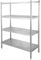 BuoQua Stainless Steel Shelving Units Heavy Duty 4 Tier Shelving Units And Storage Shelf Unit for Kitchen Commercial Office Garage Storage (4 Tier)