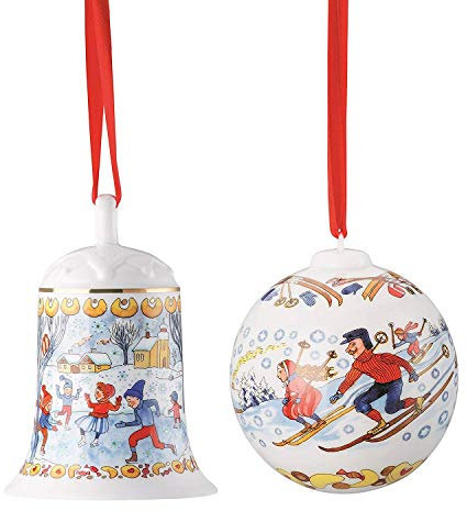 Hutschenreuther Porzellan Weihnachts Glocke 2018 und Weihnachts Kugel 2018