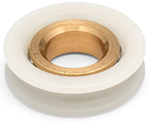 ShowerPart V-gerillte Duschtürrollen/Räder/Läufer LUX3, Duschtürraddurchmesser 19 mm, Radstärke 5,2 mm, Nylon, Duschtür Ersatzteile, 4 Stück
