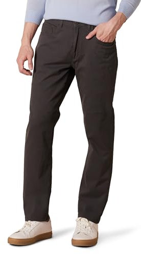 Amazon Essentials Men's Straight-Fit 5-Pocket Comfort Stretch Chino Trousers (Previously Goodthreads), Grey, 36W / 30L