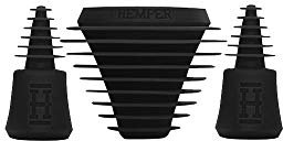 HEMPER Tech Universal Cleaning Plugs+Caps for Cleaning, Storage, and Odor Proofing Glass Water Pipes/Rigs and More - (Black)