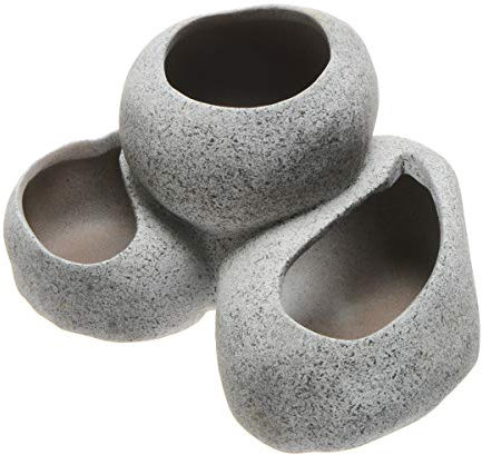Cave Aquarium Ornaments Ceramic Breeding Shelter Realistic Stone Pot Shape House Fish Tank Decoration for Baby Betta Fishes Cichlid Shrimp Play Hide Rest