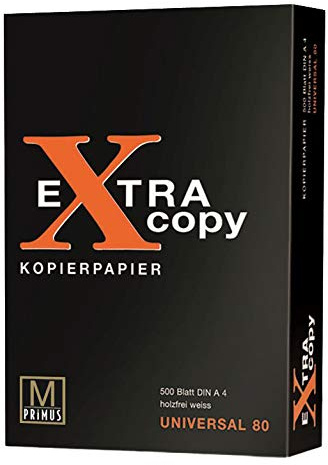 Primus 48792 - Kopierpapier Extra Copy A4, weiß, 500 Blatt, 80 g/m²