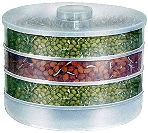 ZOSOE Máquina para hacer brotes de plástico, caja para hacer brotes, máquina higiénica con 4 recipientes, para hacer brotes frescos orgánicos para una vida saludable, fabricante de brotes de 4 cuencos