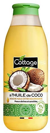 Cottage Gel Douche Huile de Coco-Peaux Sèches/Sensibles, 3 x 560ml