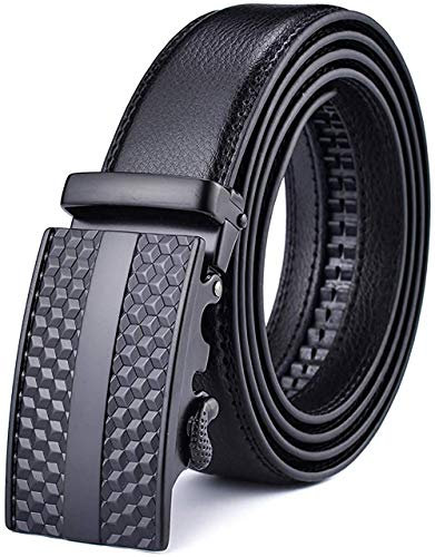 Nelbons Gürtel Herren, Gürtel Ratsche Gürtel Automatikschließe für Herren Anzug Business Kleidung,Breit 35mm,Größe Angepasst