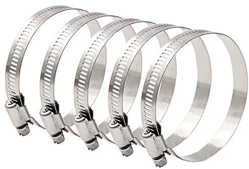 ETOPARS 5 Piezas 3 Pulgadas Abrazaderas de Manguera Grandes Justable Clip Rango 52-76mm Tubo Acero Inoxidable Metalicas Para Asegurar Tubos Fixer