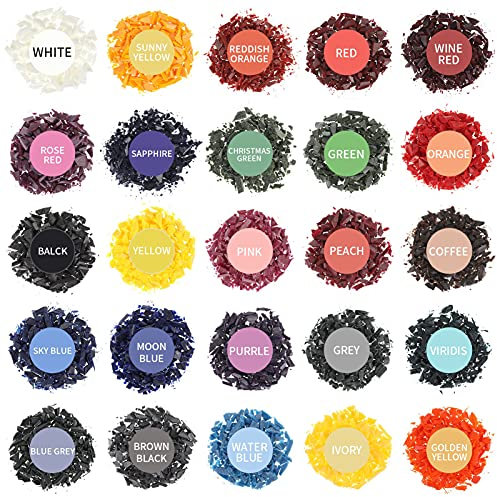 JOELELI DIY Candle Dye Wax Dye Flakes for Making Candles 25 Colours Soy Candle Wax Safety Wax Dye Chips, 5g for Each Pack, Use in Soap, Candles Making