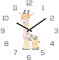 Wanduhr Zootiere 30x30cm Glas Kinder Uhr Glasbild Tiermotiv Zoo Giraffe Wanddeko Glasuhr Kinderzimmer