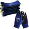 NITREX 270NF 10 Pairs of Gardening Gloves, Sandy Nitrile Palm Coating, Abrasion and Tearing Protection, Reduces Hand Fatigue, Blue/Black, Size 10