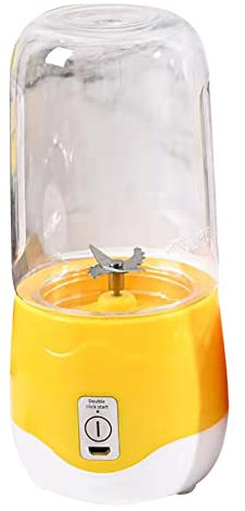 Reheyre Portable Blender, Personal Size Blender for Shakes and Smoothies, 400ml Juicer Cup Non-Slip Rechargeable Ice Crushing Smoothie Blender for Travel Yellow