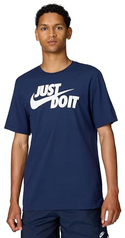 Nike AR5006-410 M NSW Tee JUST DO IT Swoosh Sweatshirt Men's Midnight Navy/White M