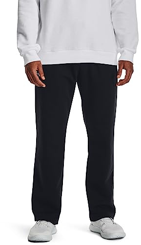 Under Armour Men's Rival Fleece Pants, (001) Black / / White, Medium