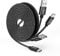 JALIXI Câble USB C 3M Lot de 2, Cordon USB vers USBC Long Charge Rapide Nylon Tressé pour Samsung Galaxy Tab A9 A8 A7 S25 S24 S23 A16, Manette PS5, Noir