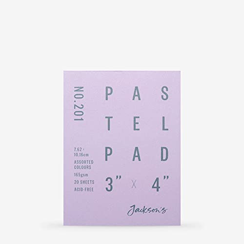 Jackson's : Pastel Paper : Pad : 165gsm : 20 Sheets : Assorted Colours : 3x4in (APX.8x10cm)