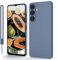 Andwing für Samsung Galaxy A14 Hülle Silikon-Schutzhülle mit Rundumschutz & Kameraschutz | Weiches Kratzfester Mikrofaser-Innenfutter | Kompatibel mit 4G/5G Modellen-Grau