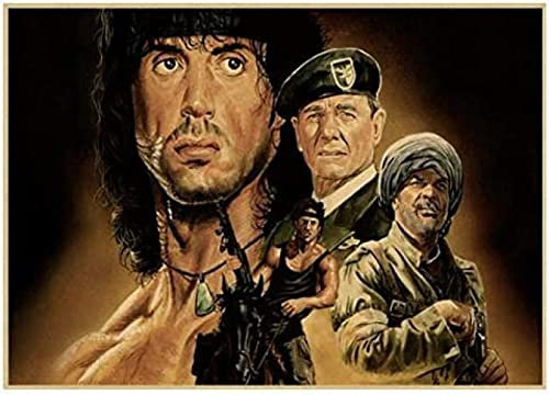 Poster Rambo Vintage Filmplakat, Wandkunst, Bilder, Leinwand, Malerei, Dekor, Kunstposter Und Drucke, Heimdekoration 50X70Cm Kein Rahmen