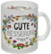 Gute Besserung Glas Tasse mit Blumen Motiv