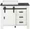 Waschbeckenunterschrank Waschtisch MIT Waschbecken in weiß Pinie und schwarz/anthrazit Industrial Design 95 cm Badschrank inkl WaschbeckenStove (Einzel-Waschtisch)
