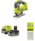Ryobi - Scie sauteuse pendulaire 18V - 1 100-3 000 cp/min - 101 mm dans le bois - course de lame 25 mm - Livrée avec 11 lames, 1 batterie 4Ah et 1 chargeur rapide