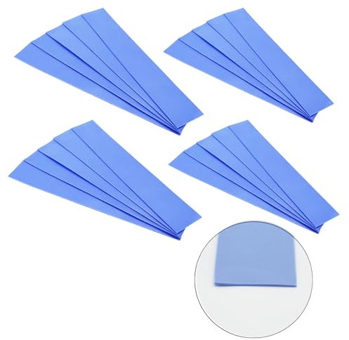 CTRICALVER Pad Thermique, 120 * 20 * 0.5mm Pad Thermique Silicone, avec conductivité Thermique de 6,0 W/MK, pour Le Refroidissement du processeur SSD (Bleu, 20pcs)