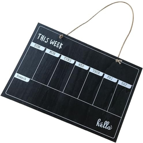 PRETYZOOM Wandkalender Zum Aufhängen Wöchentlicher Wandkalender Wochenkalender Trocken Abwischbar Tafel Aus Holz Messageboard Kühlschrank Kind Hölzern An Der Wand Trocken