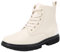 Calvin Klein Jeans Eva Boot Mid Laceup Mg Lth Yw0yw01536, Stivali Donna, Beige Eggshell, 40.5 EU