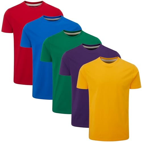 Charles Wilson 5 Pack Plain Crew Neck T-Shirt (XXL, Additions Type 23)