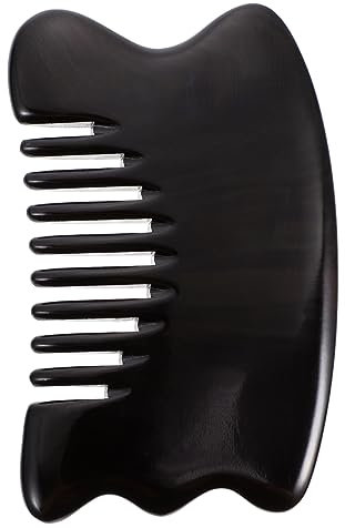 FRCOLOR 2stücke Praktischer Massagekamm Aus Wasserbüffelhorn Körper-scraping Massagewerkzeug Für Kopf Und Körpermassage Für Entspannung Und Durchblutungsförderung