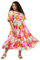 Yours Curve Floral Angel Sleeve Maxi Dress - Women's - Plus Size Curve Pink