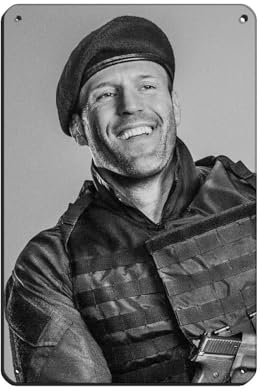 WGRWA Filmposter Jason Statham Art Retro-Poster, Metallblechschild, schicke Kunst, Retro, Eisenmalerei, Bar, Menschen, Höhle, Café, Familie, Garage, Poster, Wanddekoration, 20 x 30 cm