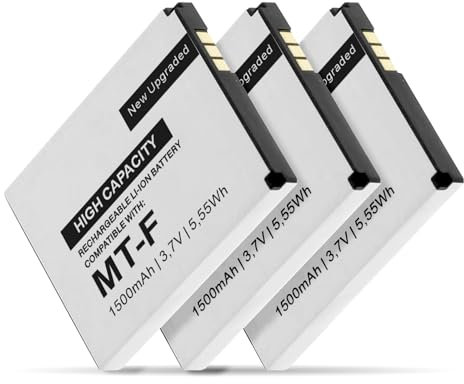 3 Stück Akku kompatibel mit AVM Fritz!Fon C5 / C4 / M2 / Fritzfon Telefon Zusatzakku 1x Ersatz-Akku für Original AVM Fritz Fon 312BAT006, 312BAT016 (1500mAh Li-Ion)